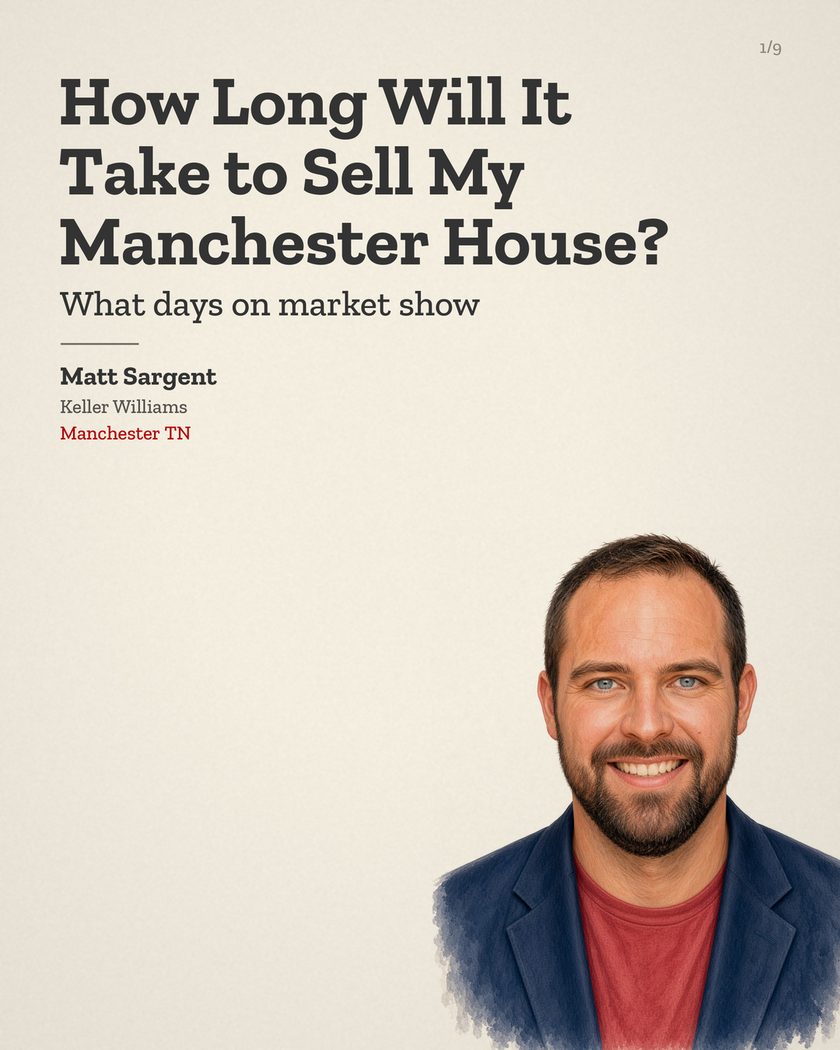 Blog cover: How Long Will It Take to Sell My Manchester House? What days on market show, Matt Sargent, Keller Williams