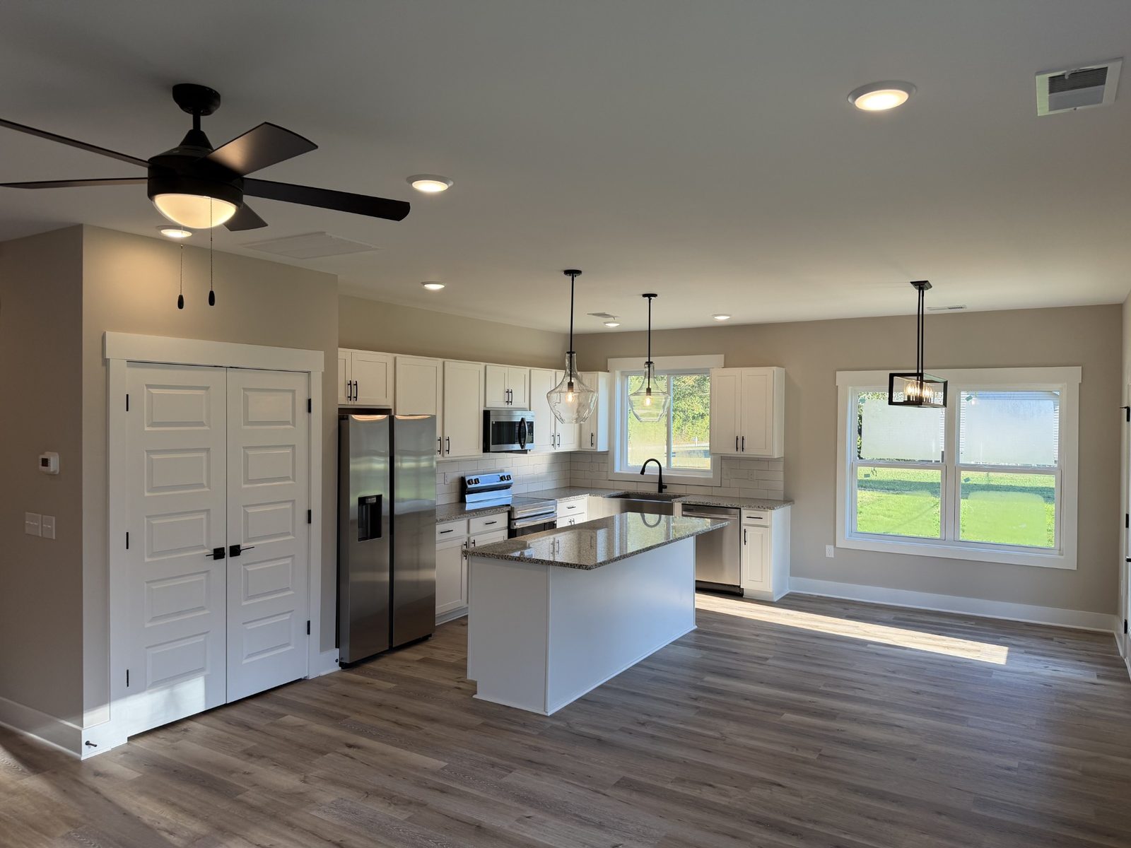 Open kitchen and living area at 1632 Parker Road